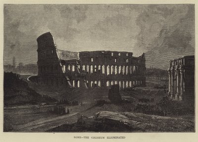 Roma, el Coliseo iluminado de Charles Auguste Loye